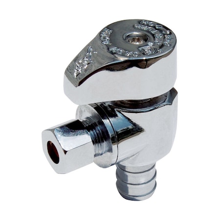 Sharkbite SharkBite 1/2 in. PEX Barb X 3/8 in. Brass Angle Stop Valve 23058LF